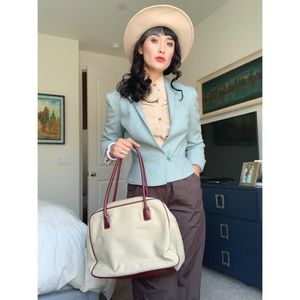 Max Mara canvas purse